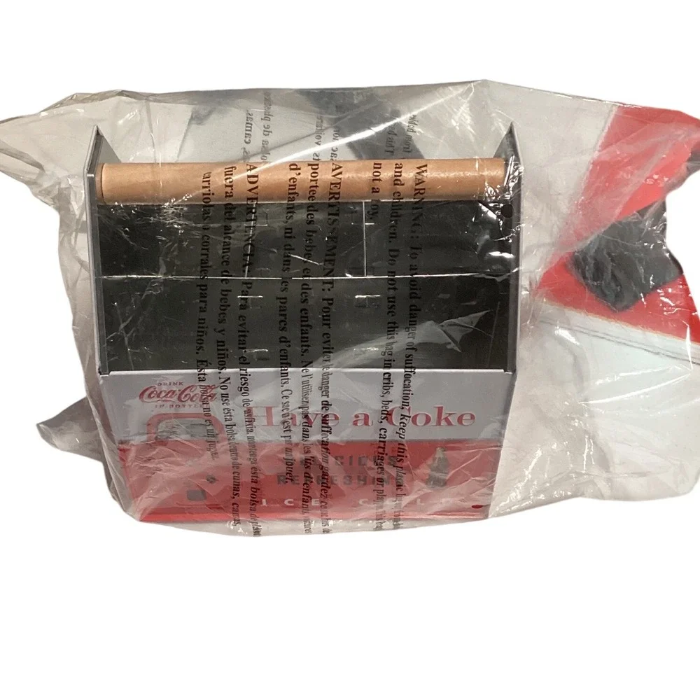 Coca Cola Caddy Carrier Organizer Handle Metal‎ Vintage Retro Drink Have A Coke